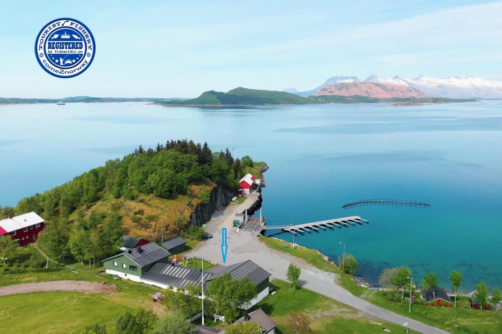 Blick auf Fewo Stokkasjoen bei Visthus, Helgelandküste
