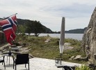 große Südterrasse mit Fjordblick