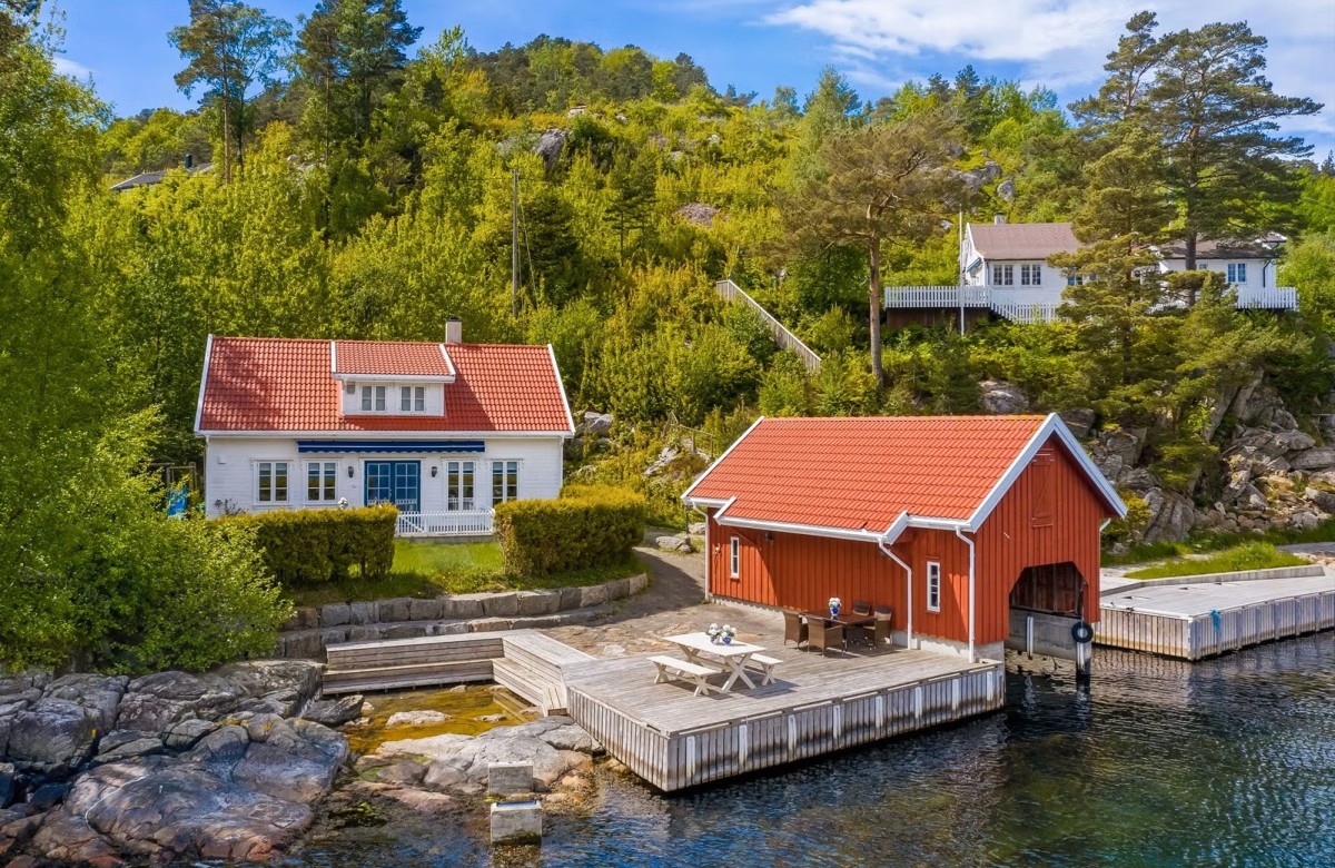 Ferienhaus Timrevika , Flekkefjord Abelnes , Südnorwegen