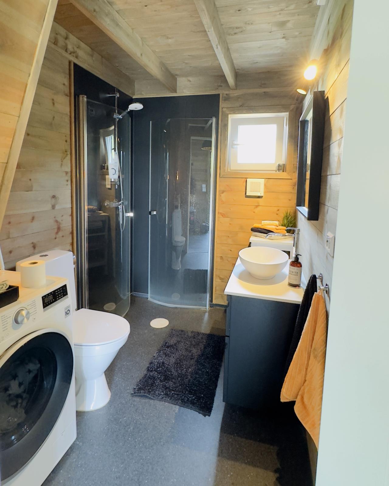 Duschbad mit WC u. Waschmaschine