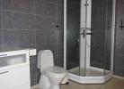 Bad mit Dusche, WC, Waschtisch im EG