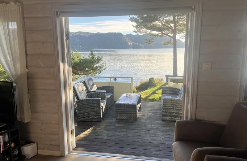 Blick aus dem Haus am Flekkefjorden
