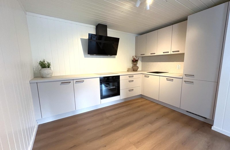 die nagelneue Küche ist fertig