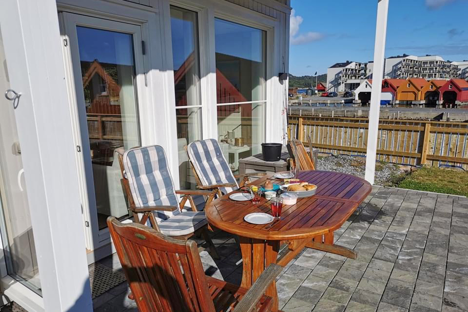 Maritimer Blick von der Terrasse