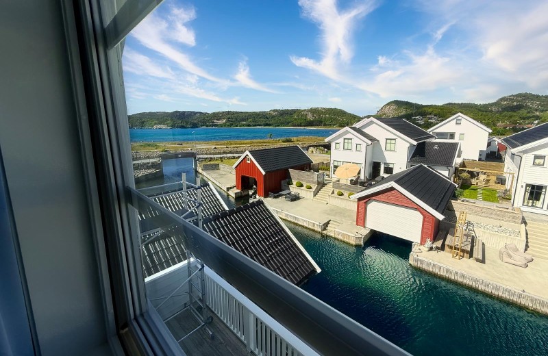 Ferienhaus 'Baly Laguna' in Baly Spangereid - Lindesnes, Aussicht von Balkon u. Veranda