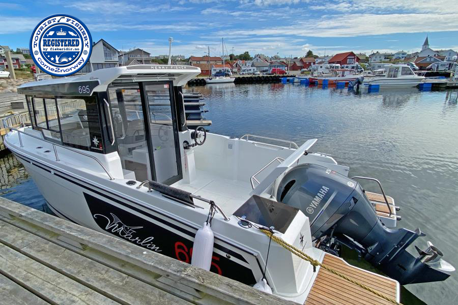 inklusive: Pilothouse 'Merry Fisher Marlin S2', 23 Fuß, 150 PS 