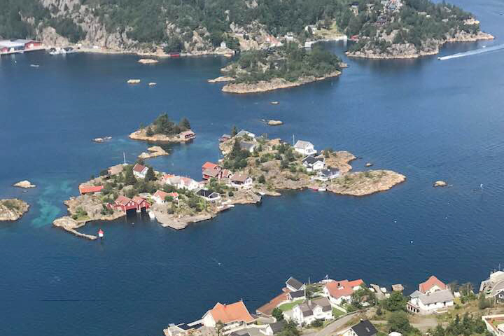 Blick auf Insel Risholmen