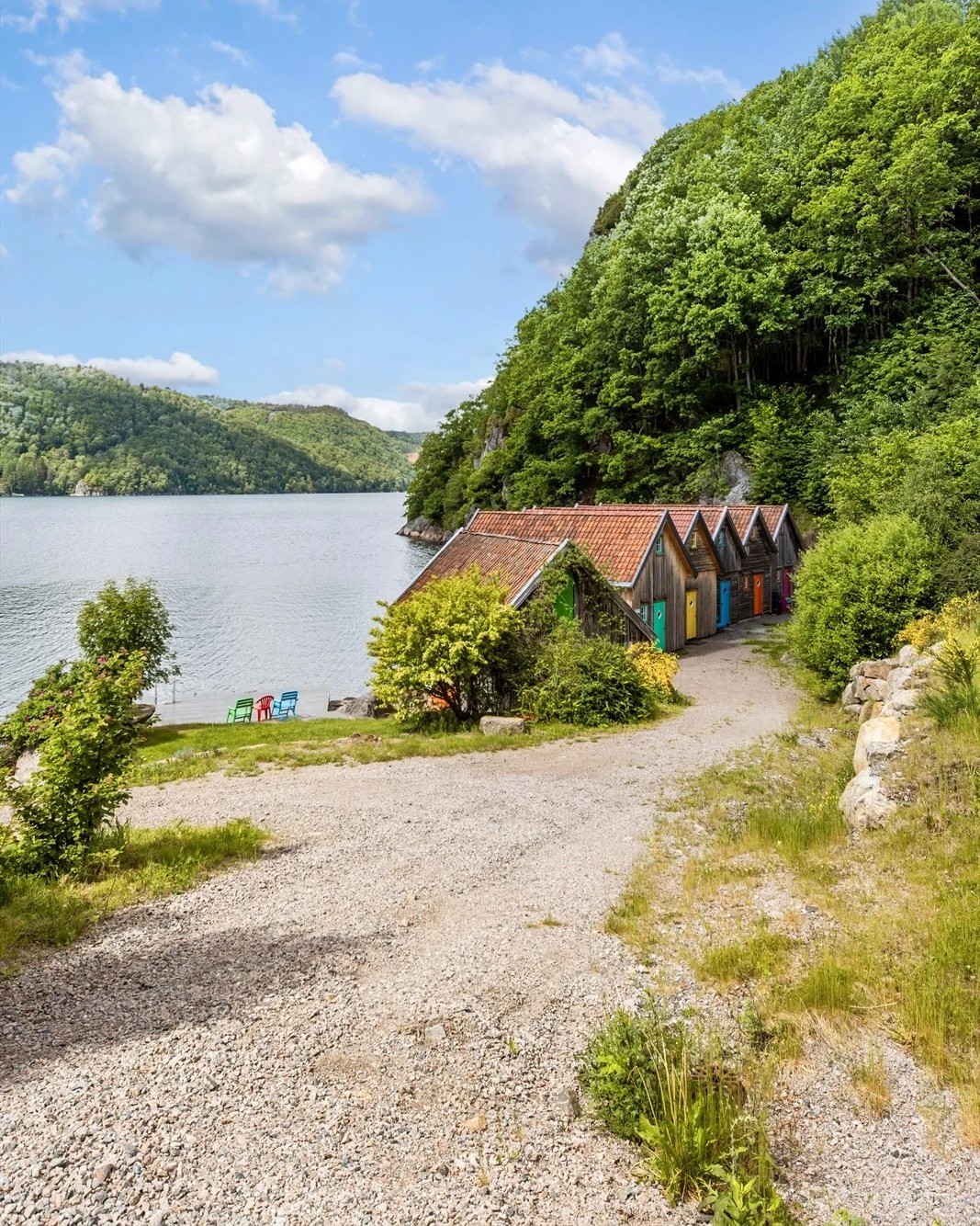 der kurze Weg vom Haus zum Fjord