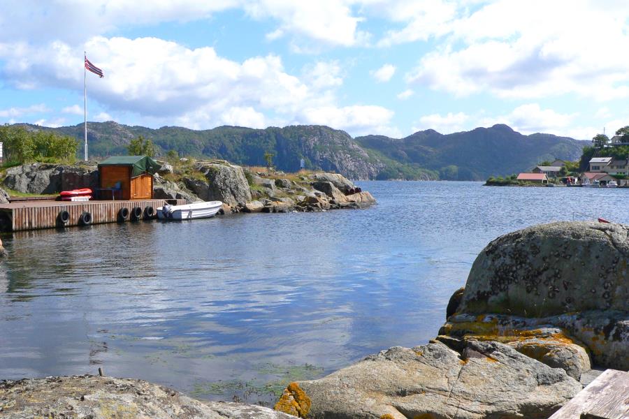 Blick von Risholmen auf Stolsfjorden