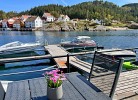 Blick auf den Bootsliegeplatz vor der Terrasse
