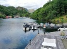 der private Landsnes Hafen
