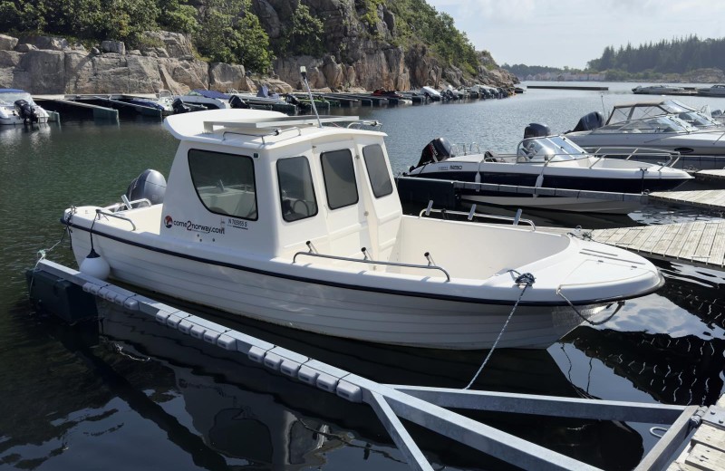 Ferienhaus Monas Lussevika, hier das KMietboot G620, 60 PS