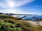 Blick auf die Meeresbucht