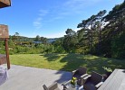 Blick aus den großen Schiebefenstern