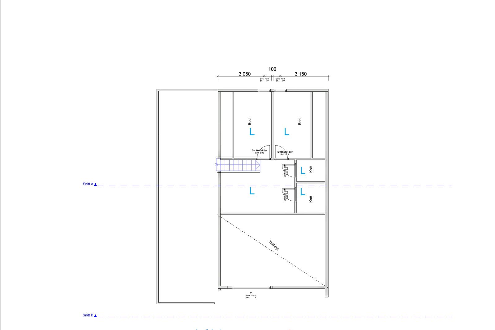 Dachgeschoss / Loft Ferienhaus Njervesanden in Lindesnes, Südnorwegen