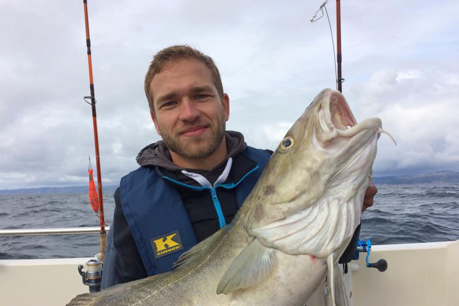 Patrick mit Superdorsch Listafjorden