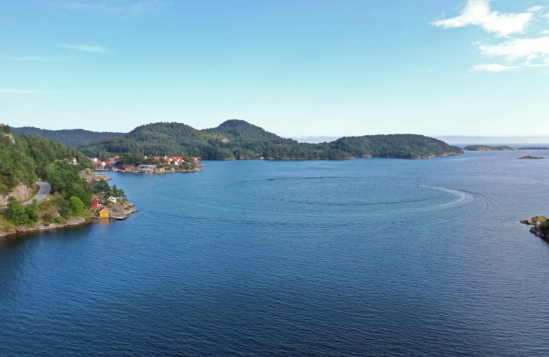 der Fjord vor dem Bootshaus