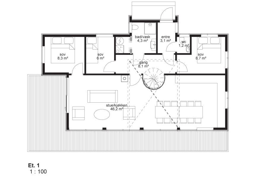Grundriss von der Wohnetage