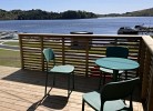 sehr große Veranda mit Fjordblick
