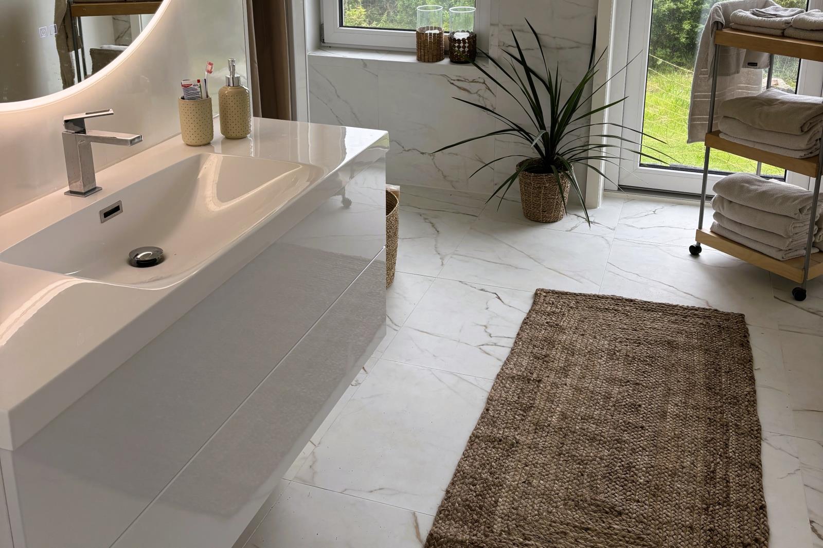das schöne Bad, begehbare Dusche