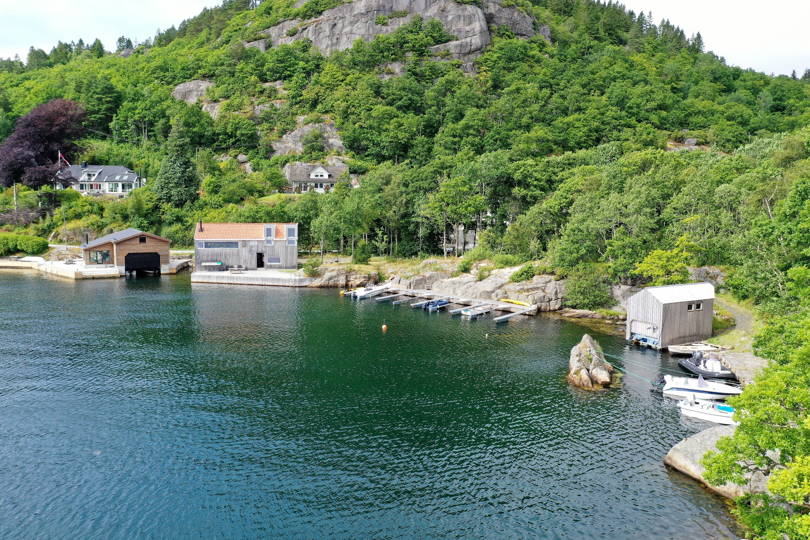 die Bucht vor dem Haus