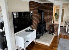 Stube mit TV und Kaminofen