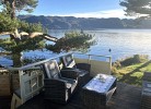 Ein traumhaft schöner Platz. die Terrasse der Fjordlodge