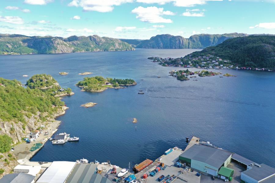 Luftbild Risholmen, Anbabeloy u. Stolsfjorden