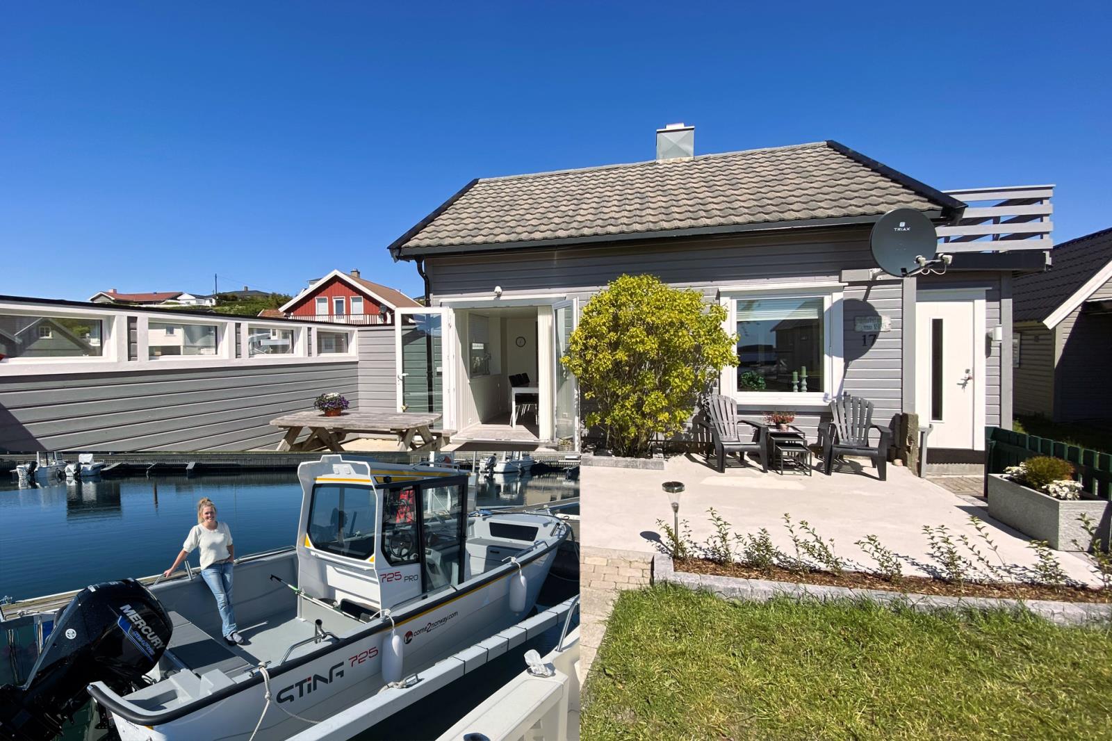Top Ferienhaus Strandheim, Borhaug mit super 24 ft. Boot